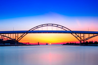 Daniel W Hoan Bridge, Harbor Entrance - Sunrise, Easter Sunday