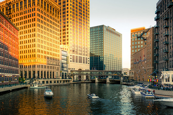 Milwaukee River, Sunset